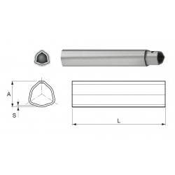 TUBE BONDIOLI TRILOBE EXT. R6/R8 54x3.7 ( livraison mini / 1,50 m )