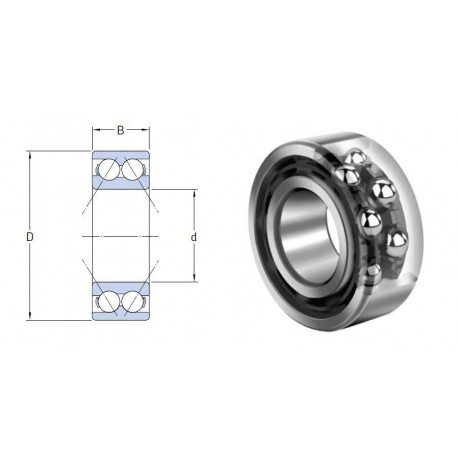 ROULEMENT A 2 RANGEES DE BILLES A CONTACT OBLIQUE Nsk 20X47X20.6