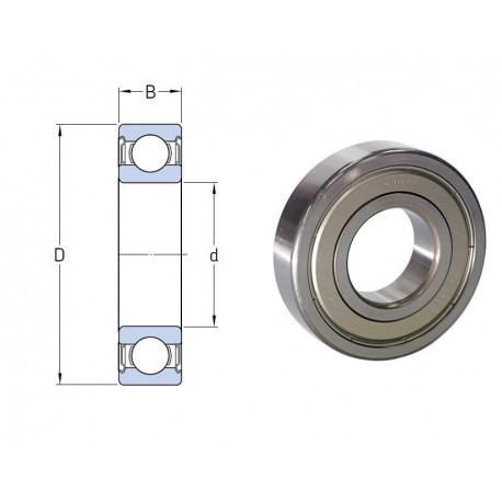 ROULEMENT RIGIDE A 1 RANGEE DE BILLES NSK 35X62X14