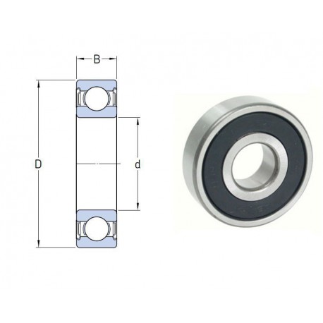 ROULEMENT RIGIDE A 1 RANGEE DE BILLES 15X35X11 IMPORT