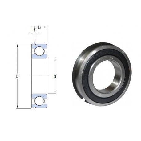 ROULEMENT RIGIDE A 1 RANGEE DE BILLES SKF 35X72X17