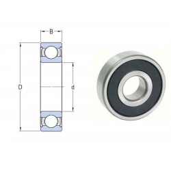 ROULEMENT RIGIDE A 1 RANGEE DE BILLES 50X90X20 IMPORT