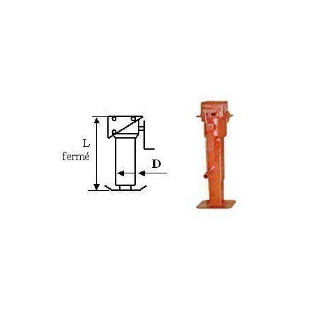 BEQUILLE Sicmap A CRIC MAJOR C.70 A RENVOI D'ANGLE / FIXATION DESSUS