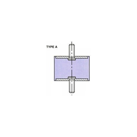 PLOT ANTI VIBRATOIRE ( SILENT BLOC ) TYPE A 16x10 M5