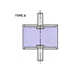 PLOT ANTI VIBRATOIRE ( SILENT BLOC ) TYPE A 16x20 M5