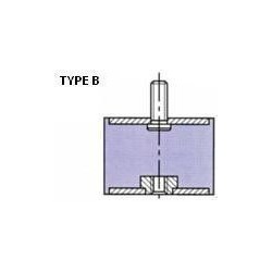 PLOT ANTI VIBRATOIRE ( SILENT BLOC ) TYPE B 16x15 M5