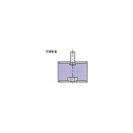 PLOT ANTI VIBRATOIRE ( SILENT BLOC ) TYPE B 16x15 M5