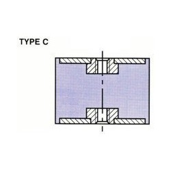 PLOT ANTI VIBRATOIRE ( SILENT BLOC ) TYPE C 16x20 M5