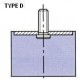 PLOT ANTI VIBRATOIRE ( SILENT BLOC ) TYPE D 16x25 M5