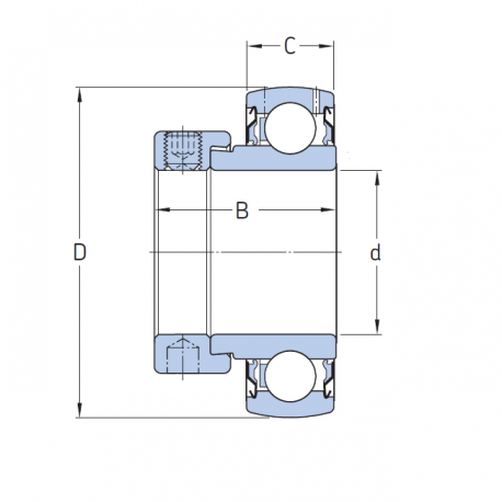 ROULEMENT INA 35X72X19/38.9 ( peut remplacer YET207 et AEL207 )