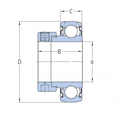 ROULEMENT SKF 45X85X22/43.7 ( peut remplacer AEL209 )