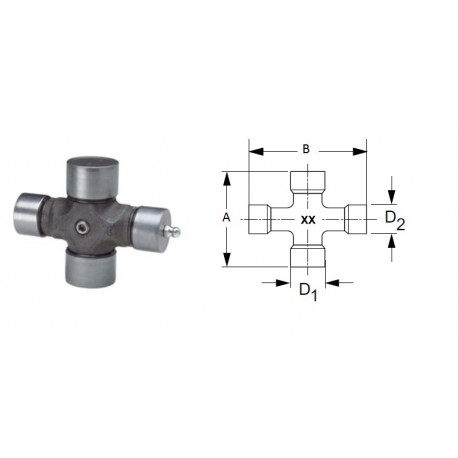 CROISILLON 27x75 / 24x91 SERIE 2380 GRAISSEUR COUSSINET Walterscheid