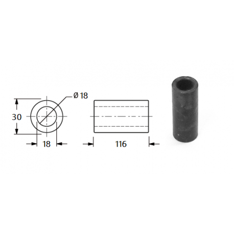 ENTRETOISE DE ROUE TYPE GARD 18x30 LG 116 s/commande